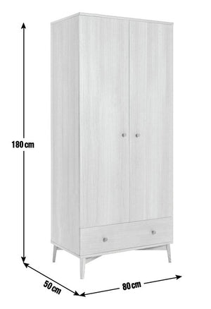 Habitat Kirk Oak 2 Door 1 Drawer Wardrobe - Natural 13125157