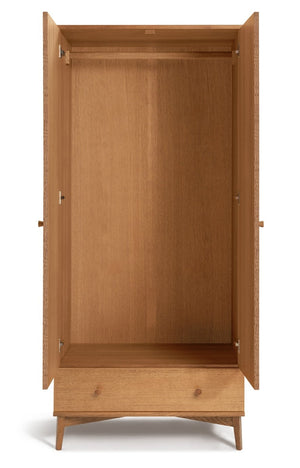 Habitat Kirk Oak 2 Door 1 Drawer Wardrobe - Natural 13125157