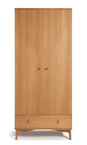 Habitat Kirk Oak 2 Door 1 Drawer Wardrobe - Natural 13125157
