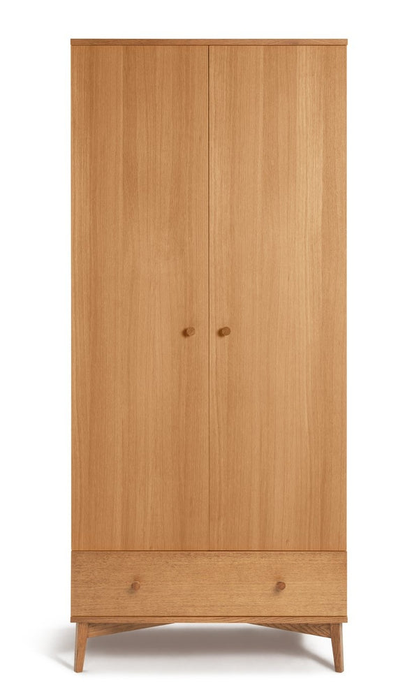 Habitat Kirk Oak 2 Door 1 Drawer Wardrobe - Natural 13125157