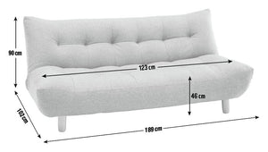 Habitat Kota 3 seater sofa bed in teal velvet fabric