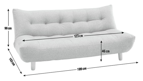 Habitat Kota 3 seater sofa bed in teal velvet fabric