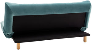 Teal 3 seater sofa bed for spare room or living room