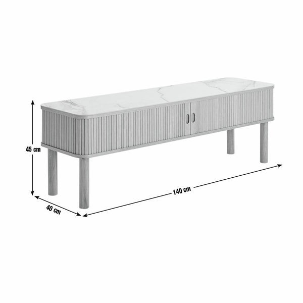 Habitat Lex 2 Door Oak TV Unit - Natural 17672084