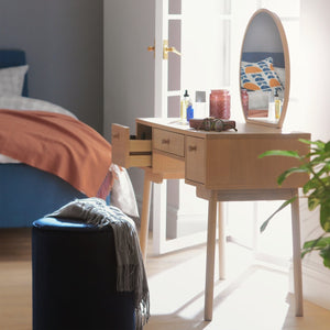 Habitat Moorlands 3 Drawer Dressing Table - Light Oak Veneer 12999308