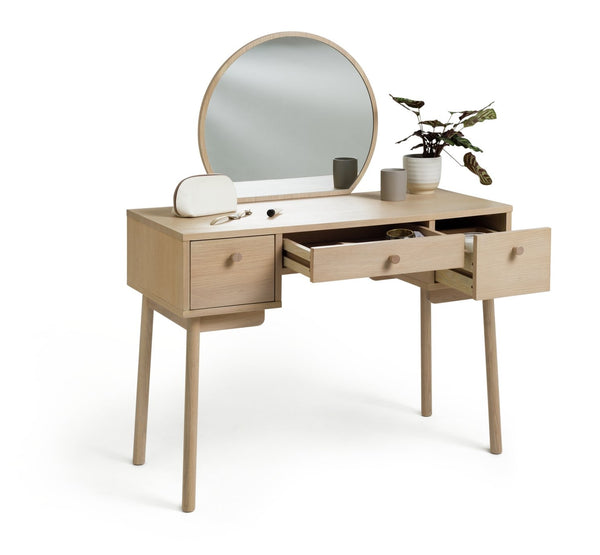 Habitat Moorlands 3 Drawer Dressing Table - Light Oak Veneer 12999308