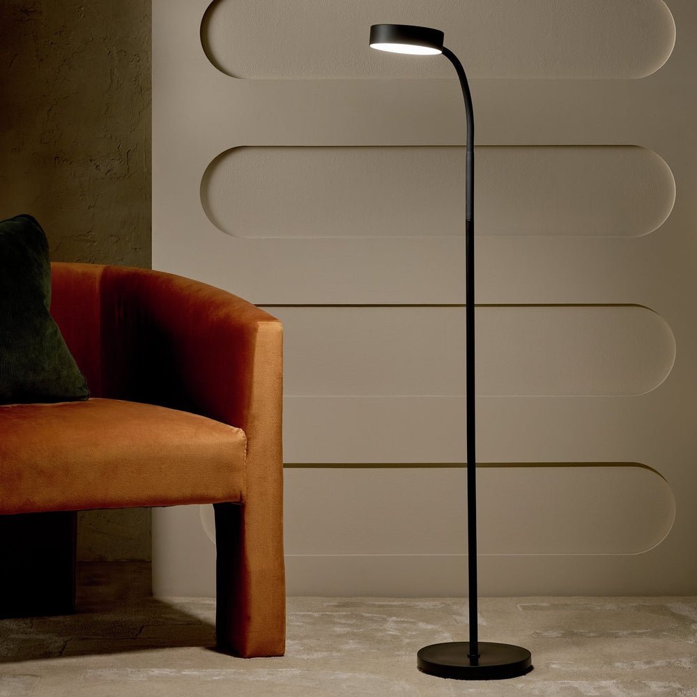 Habitat Mopsa Rechargeable LED Reading Floor Lamp - Black 14490056