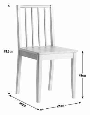 Habitat Nel Pair of Solid Wood Spindle Chair - Natural 19376759