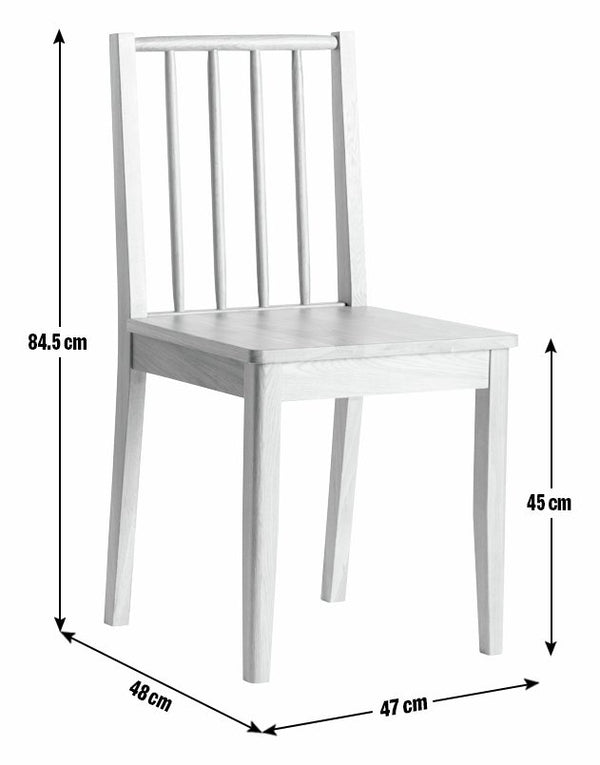 Habitat Nel Pair of Solid Wood Spindle Chair - Natural 19376759