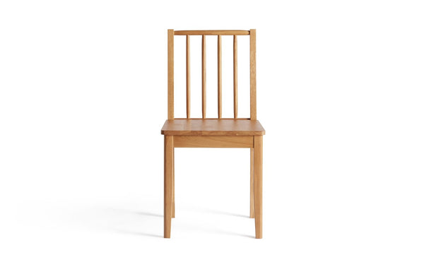 Habitat Nel Pair of Solid Wood Spindle Chair - Natural 19376759