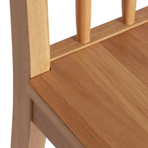 Habitat Nel Pair of Solid Wood Spindle Chair - Natural 19376759