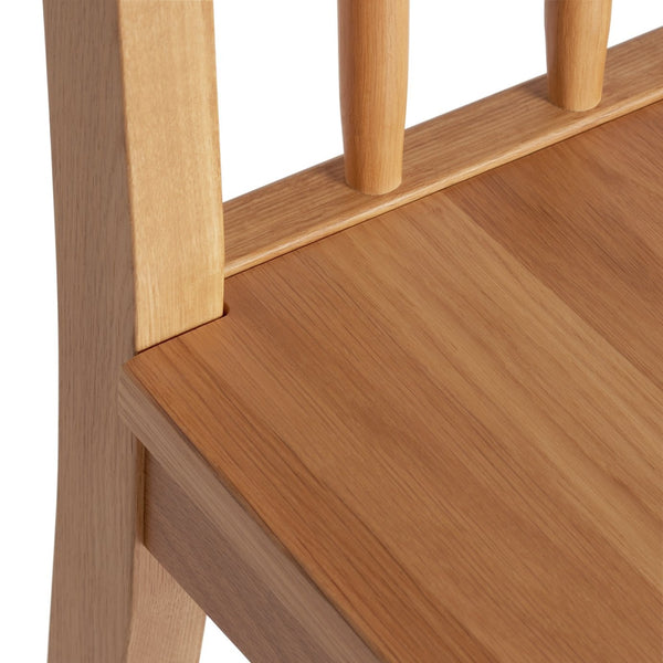 Habitat Nel Pair of Solid Wood Spindle Chair - Natural 19376759