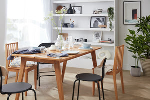 Habitat Nel Pair of Solid Wood Spindle Chair - Natural 19376759