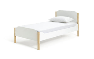 Habitat Nico Single Wooden Bed Frame - White & Pine 19624456