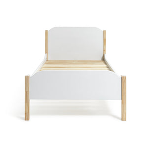 Habitat Nico Single Wooden Bed Frame - White & Pine 19624456