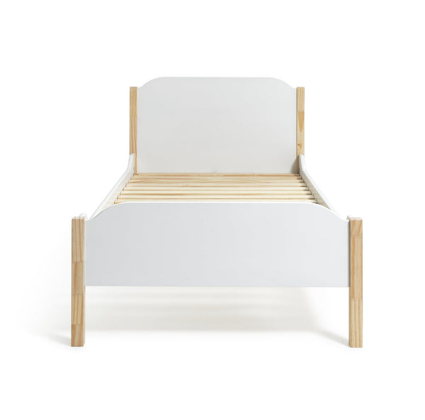 Habitat Nico Single Wooden Bed Frame - White & Pine 19624456