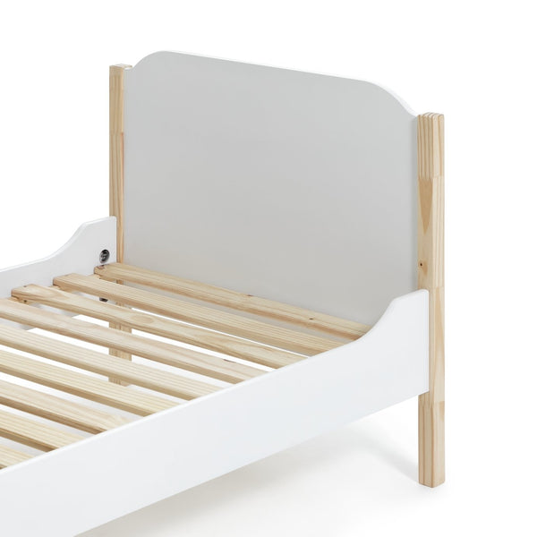 Habitat Nico Single Wooden Bed Frame - White & Pine 19624456