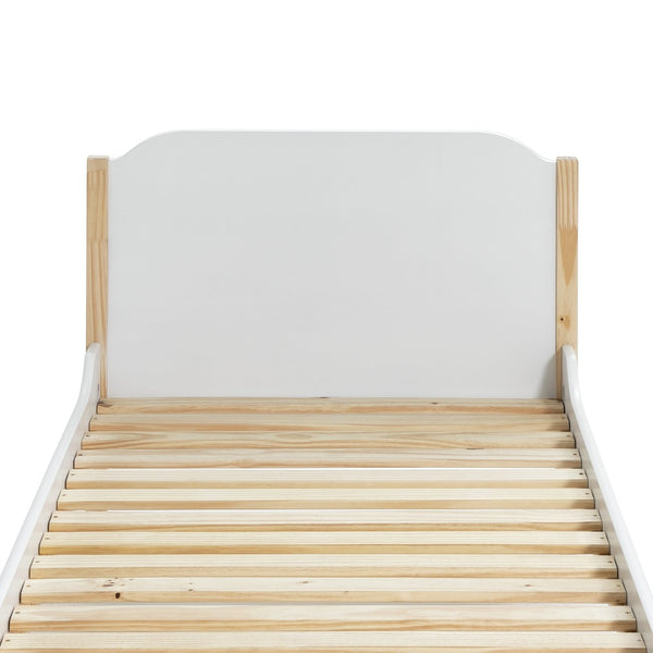 Habitat Nico Single Wooden Bed Frame - White & Pine 19624456
