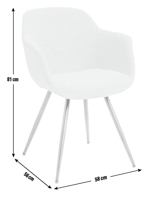 Habitat Noella Fabric Dining Chair - Natural 12025973