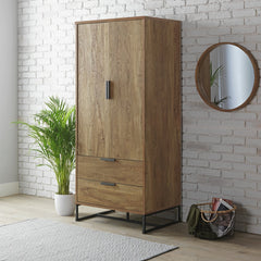 Habitat Nomad 2 Door 2 Drawer Wardrobe - Oak Effect 18491594