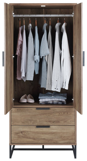 Habitat Nomad 2 Door 2 Drawer Wardrobe - Oak Effect 18491594