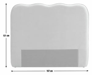 Habitat Onda Linen Kingsize Headboard - Stripe Plum 17742763