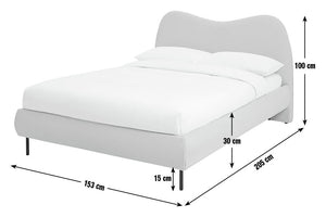 Habitat Orton Double Fabric Bed Frame - Natural 14039417