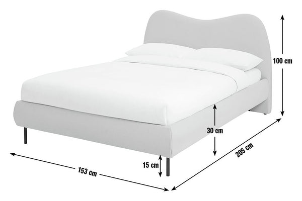 Habitat Orton Double Fabric Bed Frame - Natural 14039417