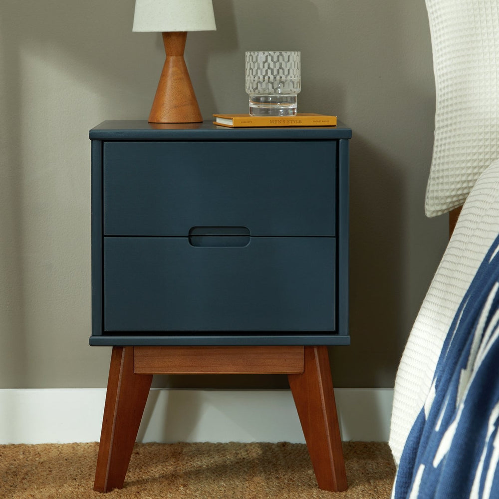 Habitat Pimlico 2 Drawer Bedside Table - Blue 15791101