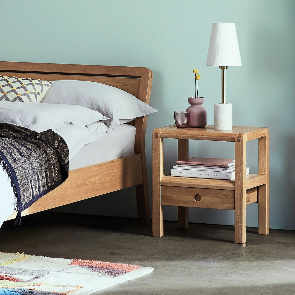Habitat Radius 1 Drawer Bedside Table - Oak 14662224