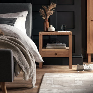 Habitat Radius 1 Drawer Bedside Table - Oak 14662224