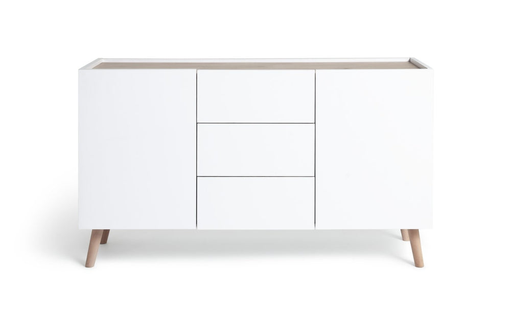 Habitat Skandi 2 Door 3 Drawer Sideboard - White Two Tone 15643455