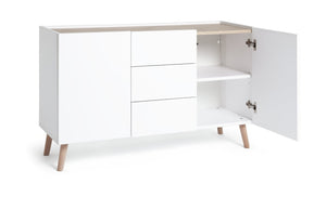 Habitat Skandi 2 Door 3 Drawer Sideboard - White Two Tone 15643455