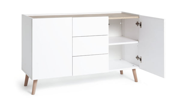 Habitat Skandi 2 Door 3 Drawer Sideboard - White Two Tone 15643455