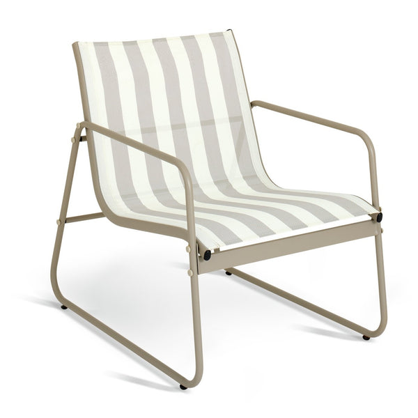 Habitat Stripe 4 Seater Metal Patio Set - Grey 17822669