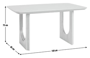 Solid wood dining table for kitchen or dining room
