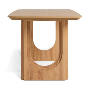 Rectangular oak dining table for family meals
