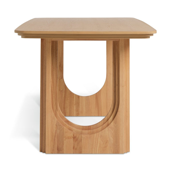 Rectangular oak dining table for family meals
