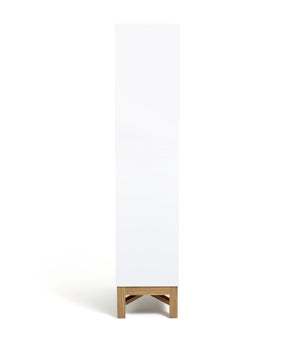 Habitat Zander Tall Textured Bookcase - White & Oak Effect 17059281