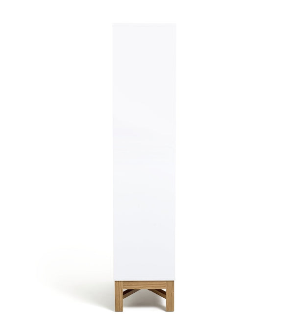 Habitat Zander Tall Textured Bookcase - White & Oak Effect 17059281