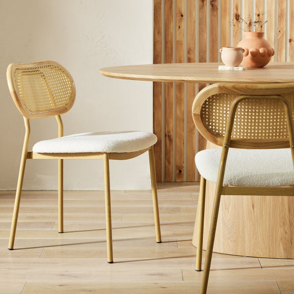 Habitat Zoey Pair of Fabric Chairs - Natural 17550869