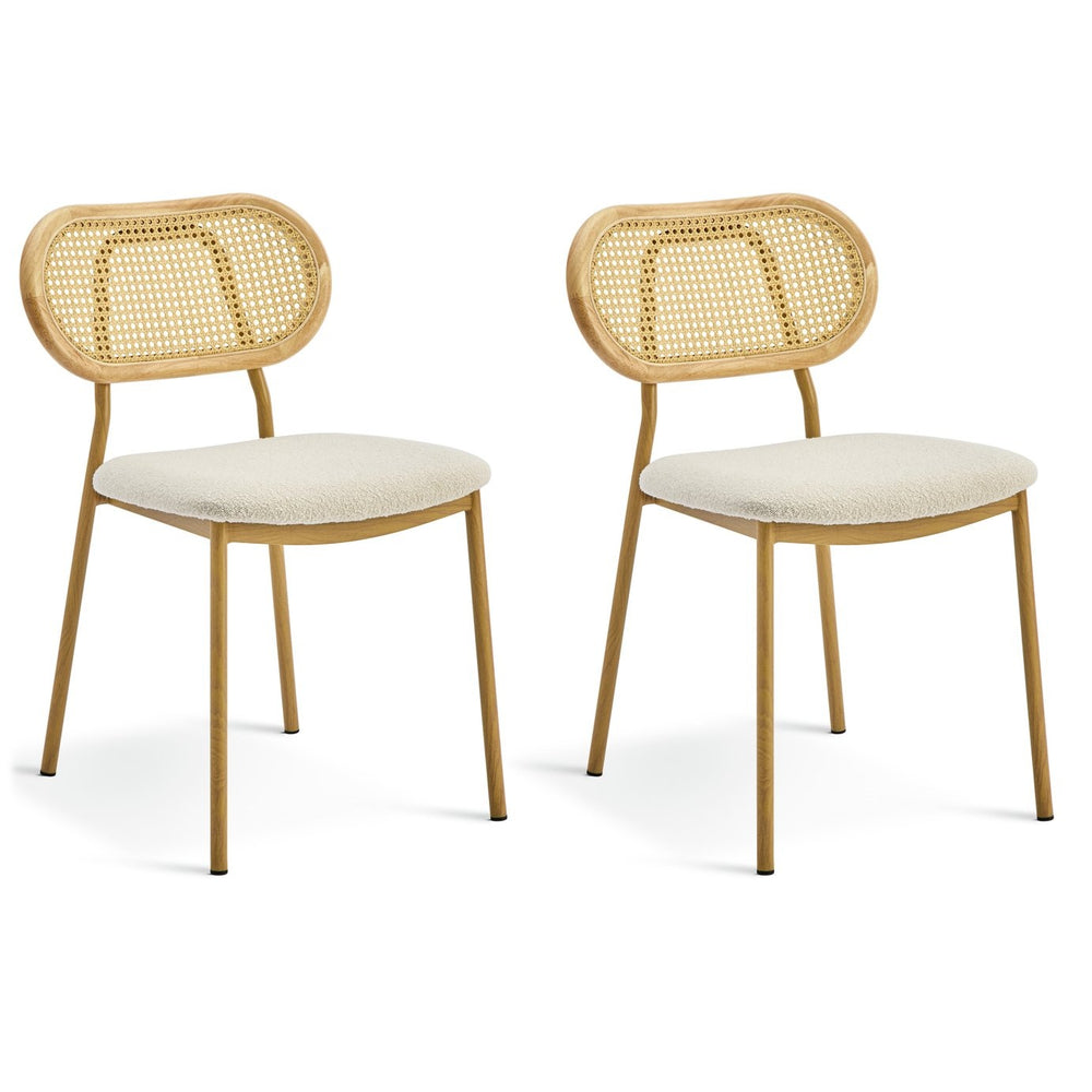 Habitat Zoey Pair of Fabric Chairs - Natural 17550869