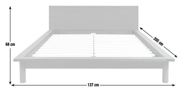 Habitat akio small double bed walnut 17161052