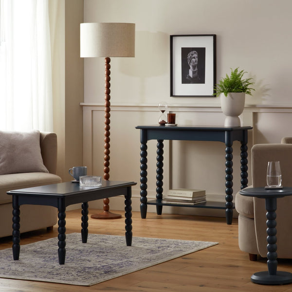 Habitat Blaire Bobbin Side Table - Navy 15825503