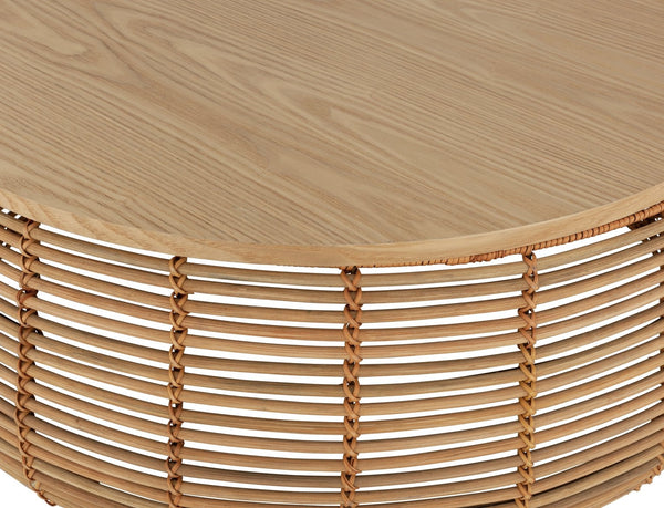 Habitat Hazel Rattan Round Coffee Table - Natural 19208315