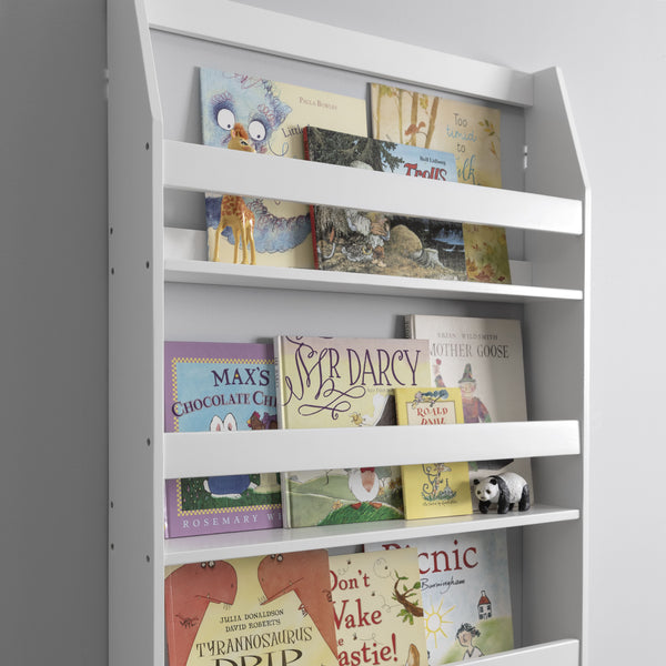 Hakan Display 4 Shelf Bookcase Wall Mounted - White