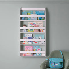 Hakan Display 4 Shelf Bookcase Wall Mounted - White