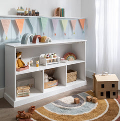 3 Cube & Shelf Storage Unit in White
