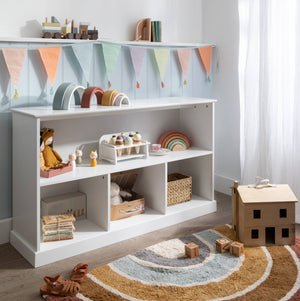 3 Cube & Shelf Storage Unit in White