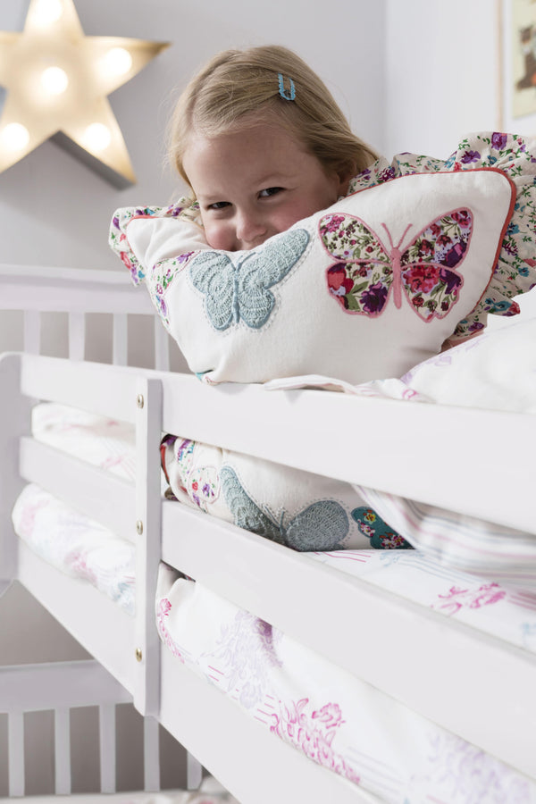 Hanna Triple Bunk Bed with Single and Double Bed - White